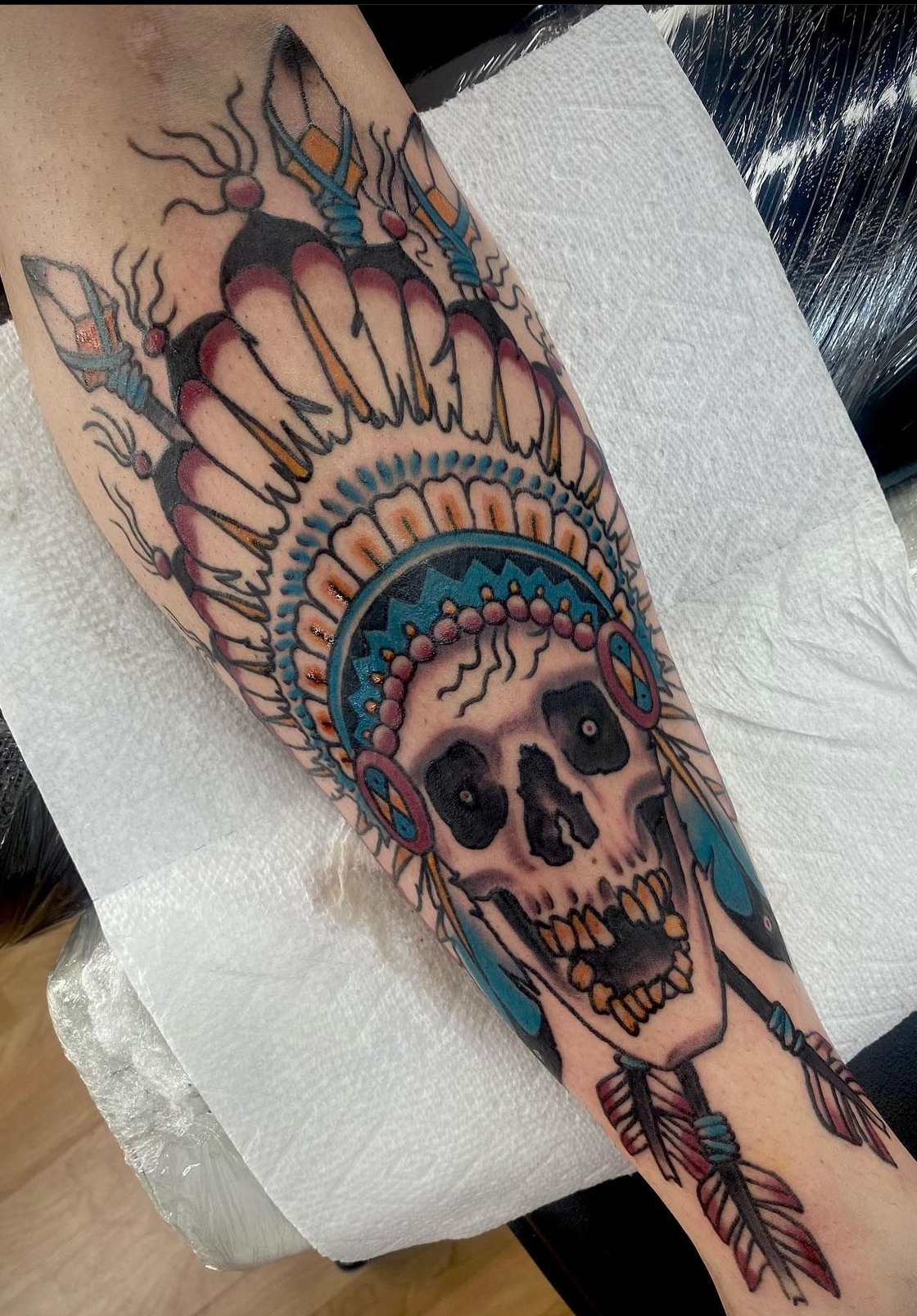 Headdress skull, colour traditional
